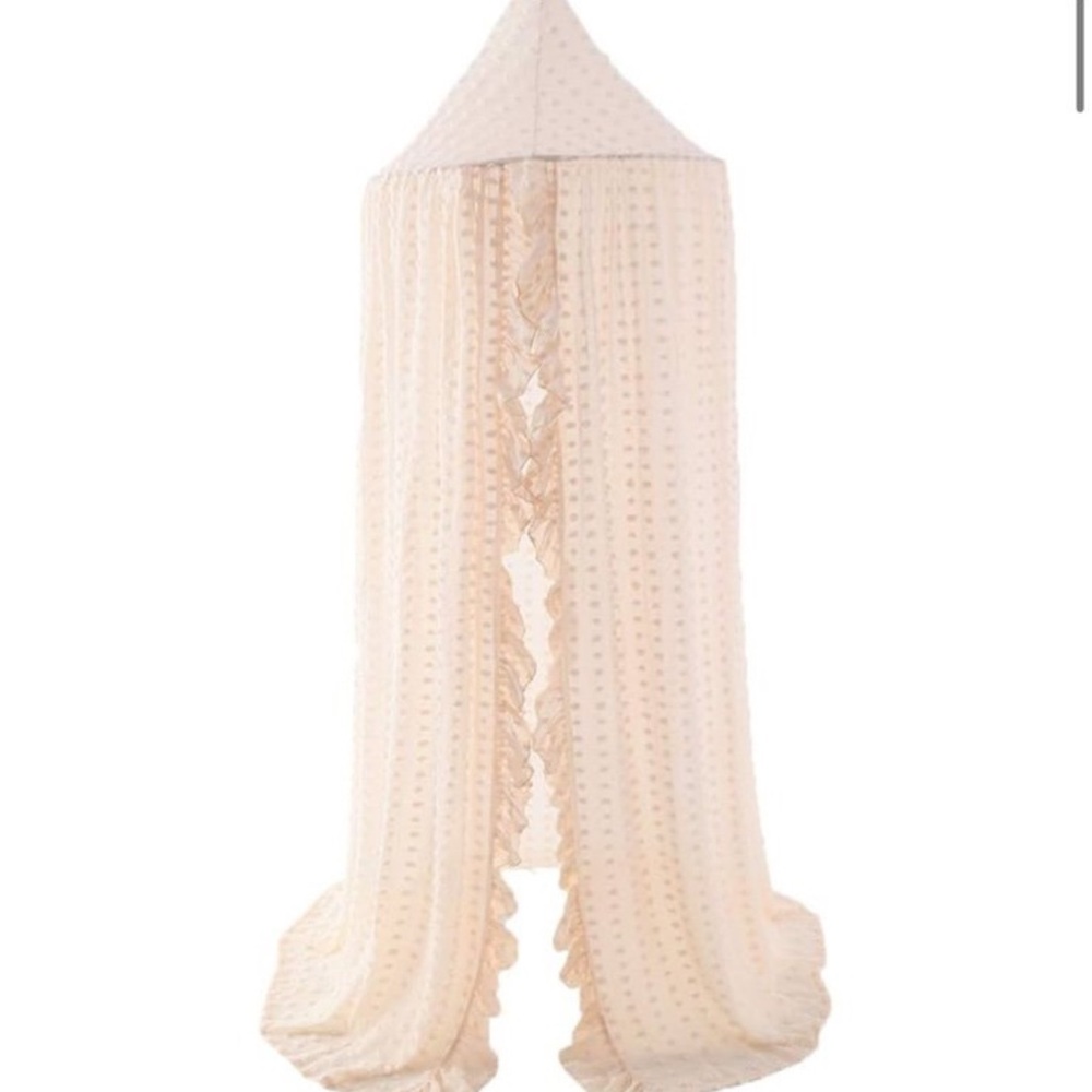 Cream Textured Bed Canopy